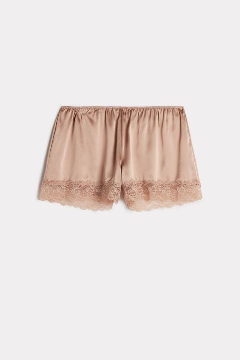 Intimissimi Silk Shorts Pyjamas Dame Lyserød | DK4058AP