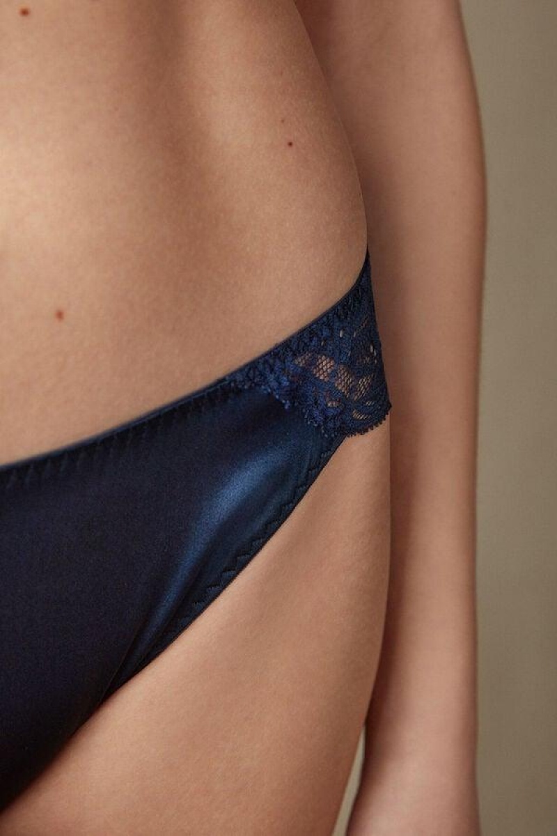 Intimissimi Silk and Blonder Briefs Trusser Dame Blå | DK3651WY