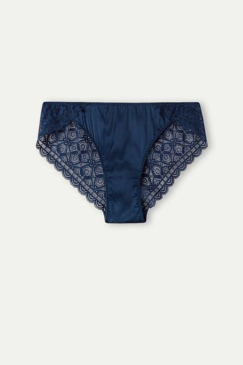 Intimissimi Silk and Blonder Briefs Trusser Dame Blå | DK3651WY