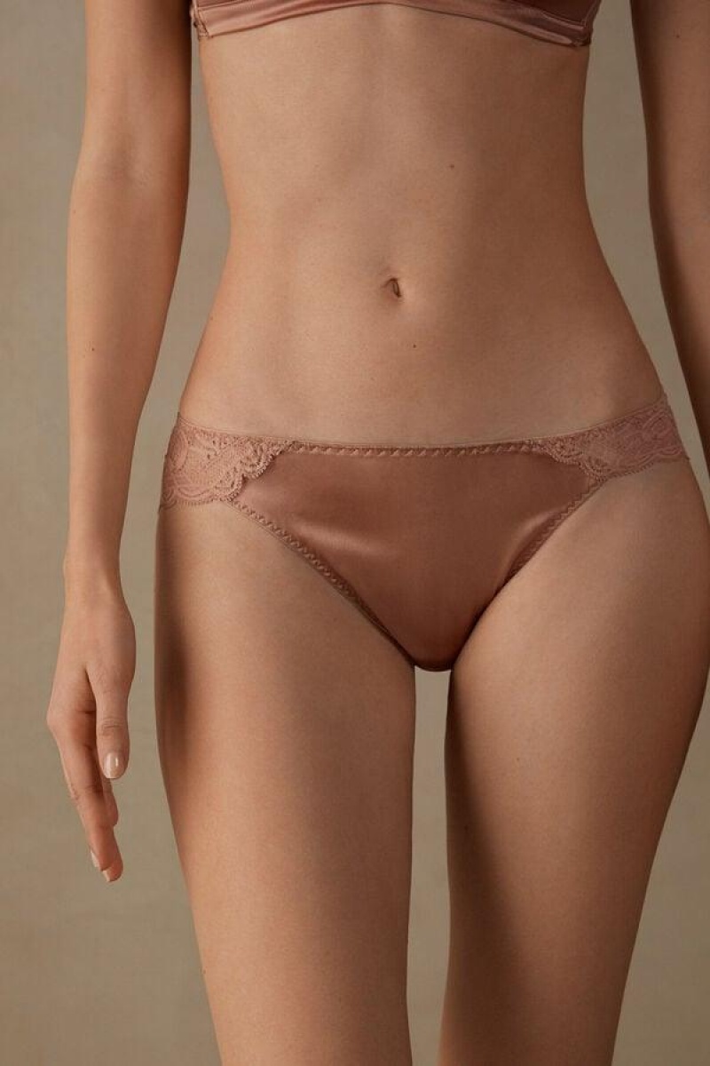 Intimissimi Silk and Blonder Briefs Trusser Dame Lyserød | DK3609KI