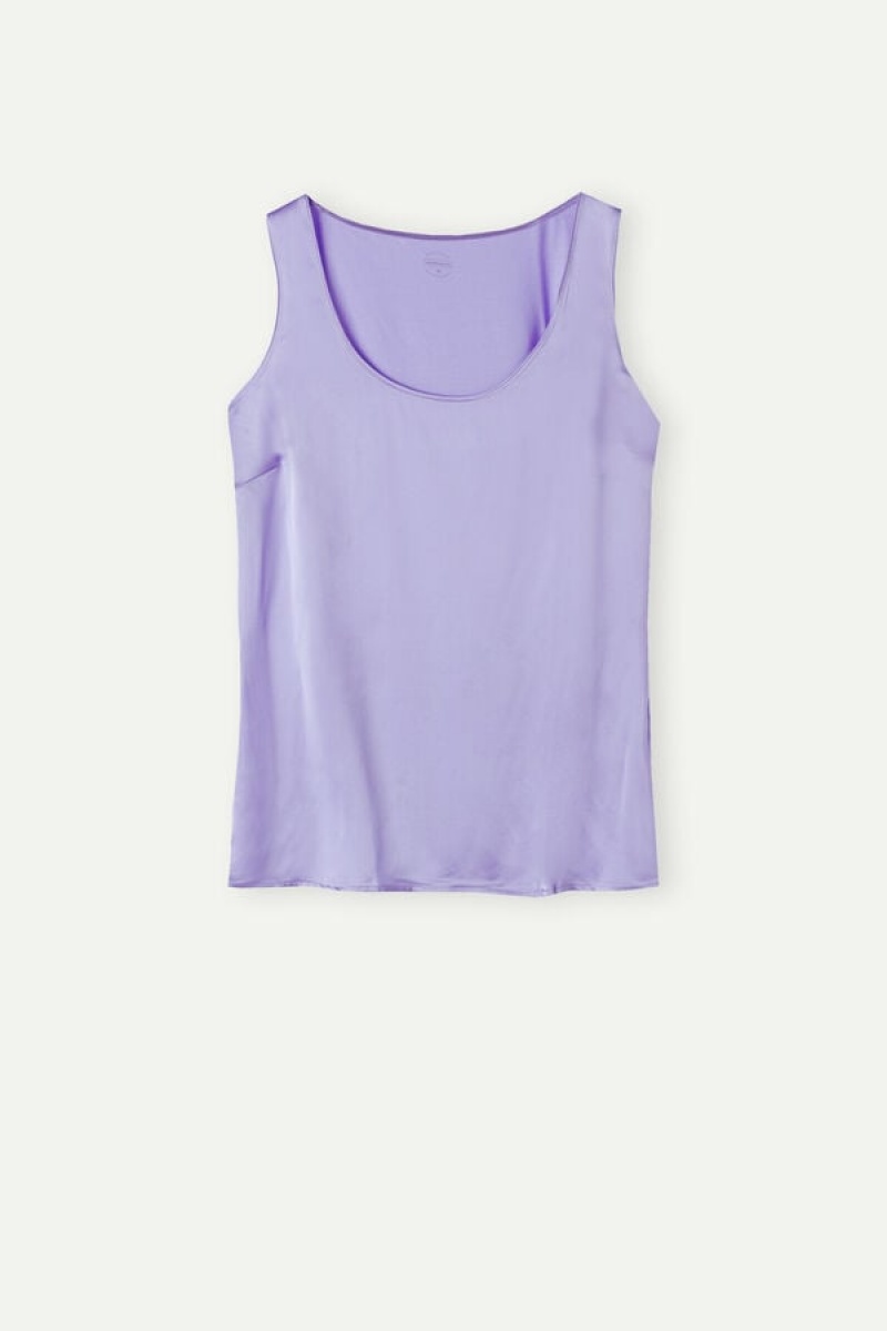 Intimissimi Silk and Modal Tank Top Dame Lavendel | DK4293AP