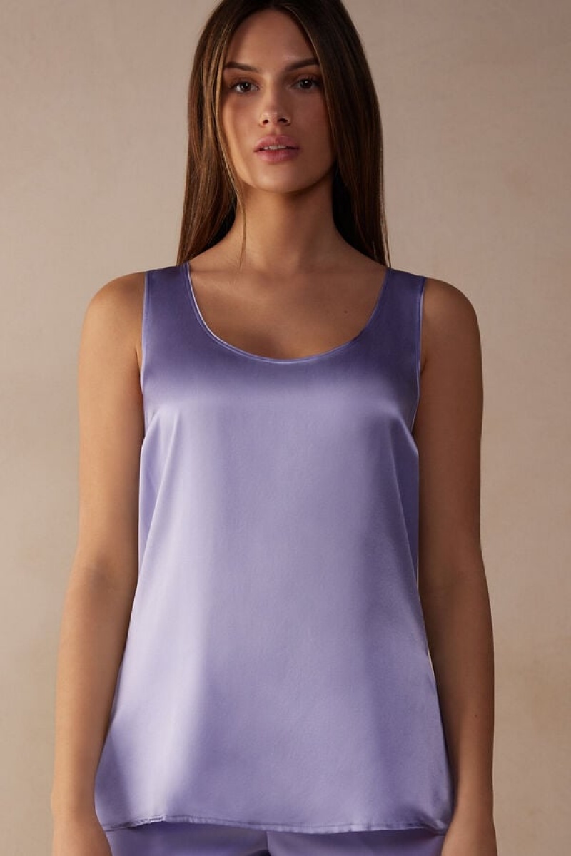 Intimissimi Silk and Modal Tank Top Dame Lavendel | DK4293AP