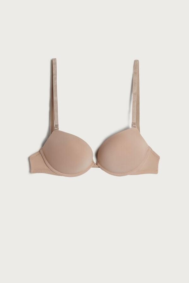 Intimissimi Silvia Multifunktion Push-up in Microfiber BH Dame Beige | DK4711OR