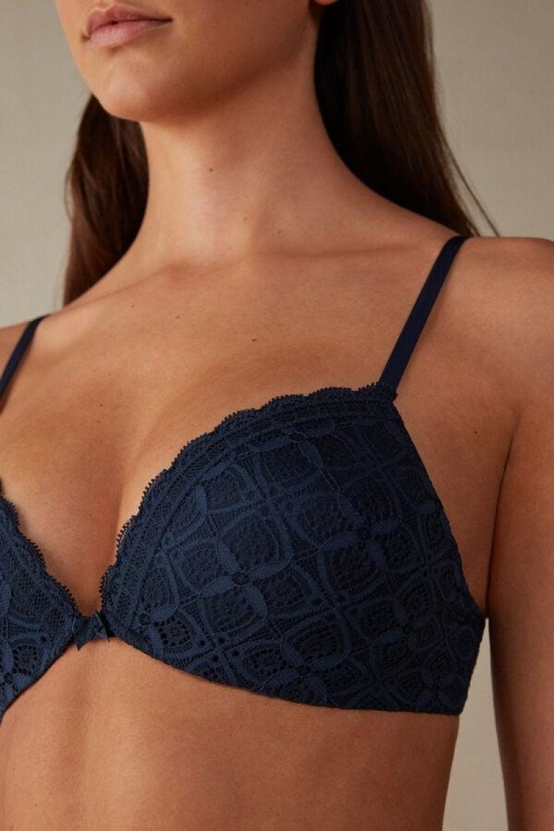 Intimissimi Silvia Push-up in Blonder BH Dame Blå | DK4768RW