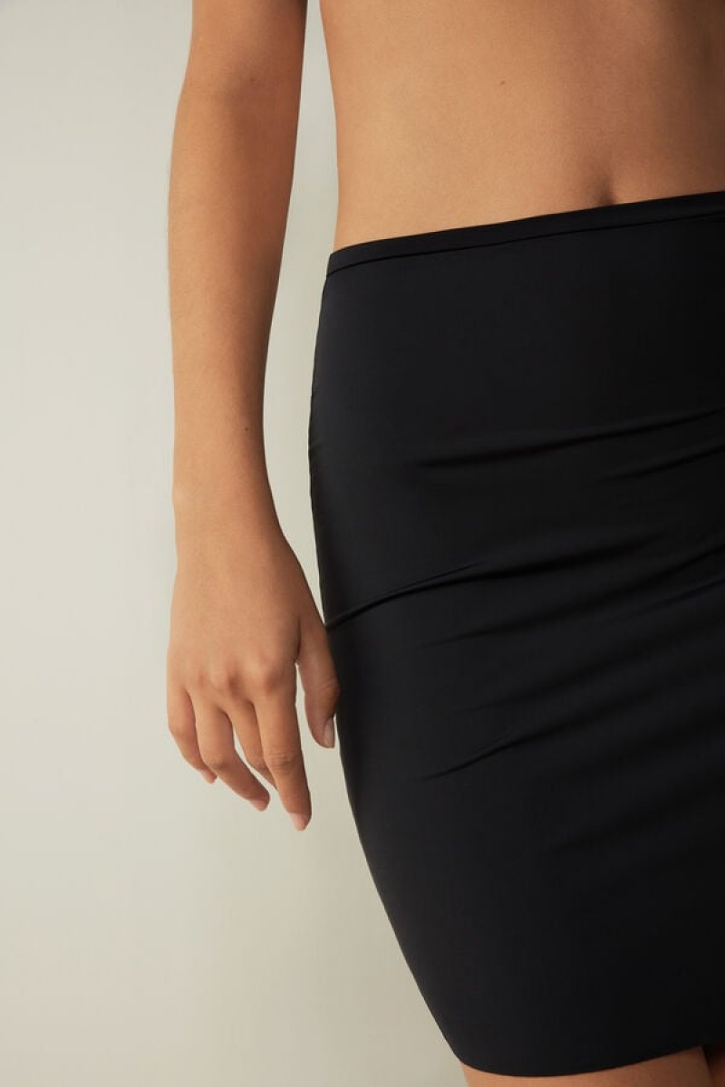 Intimissimi Skirt in Microfiber Lingeri Dame Sort | DK4147QZ