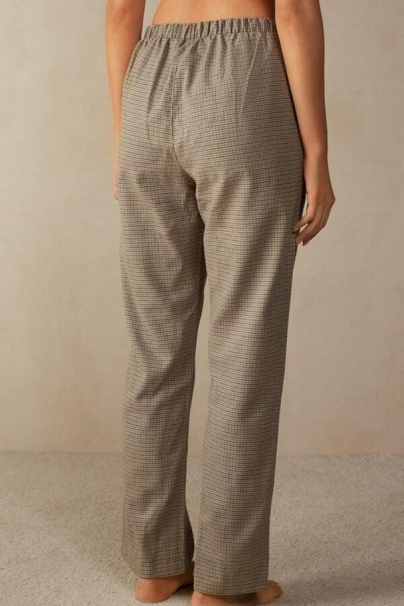 Intimissimi Slow and Cozy Brushed Cloth Pants Pyjamas Dame Beige | DK3995GL