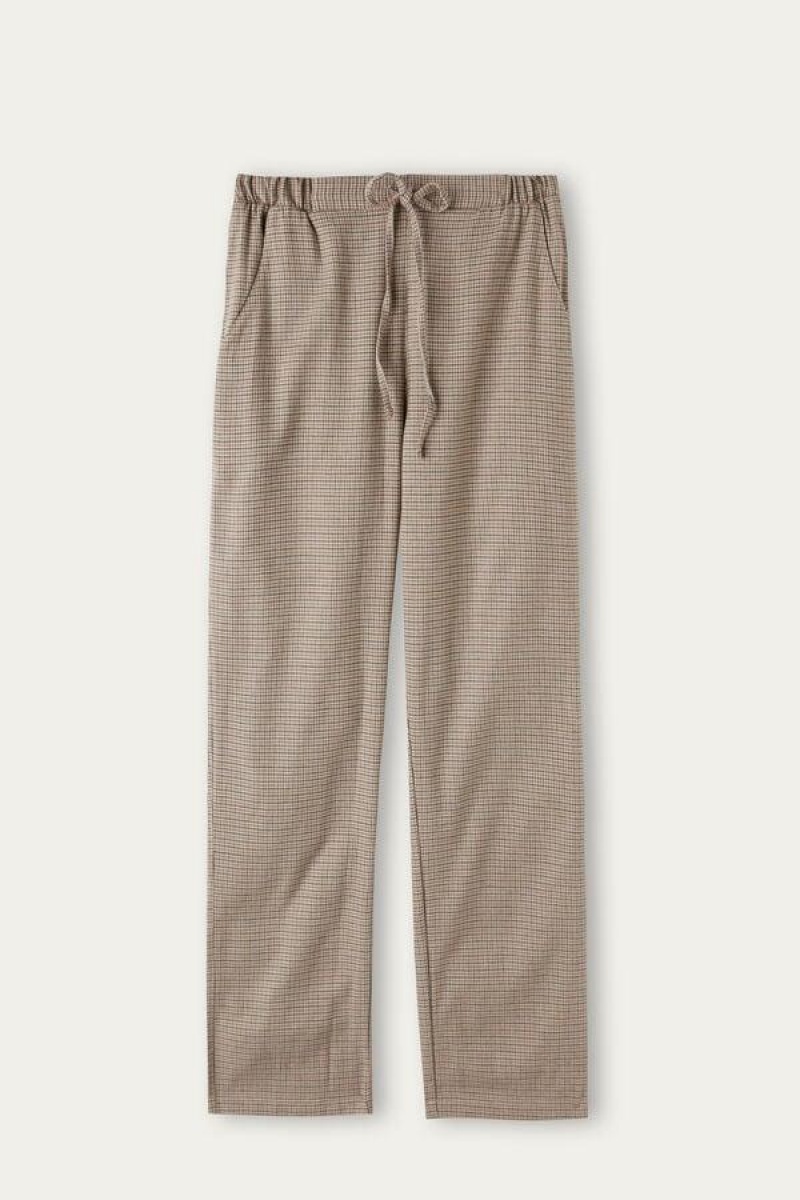 Intimissimi Slow and Cozy Brushed Cloth Pants Pyjamas Dame Beige | DK3995GL