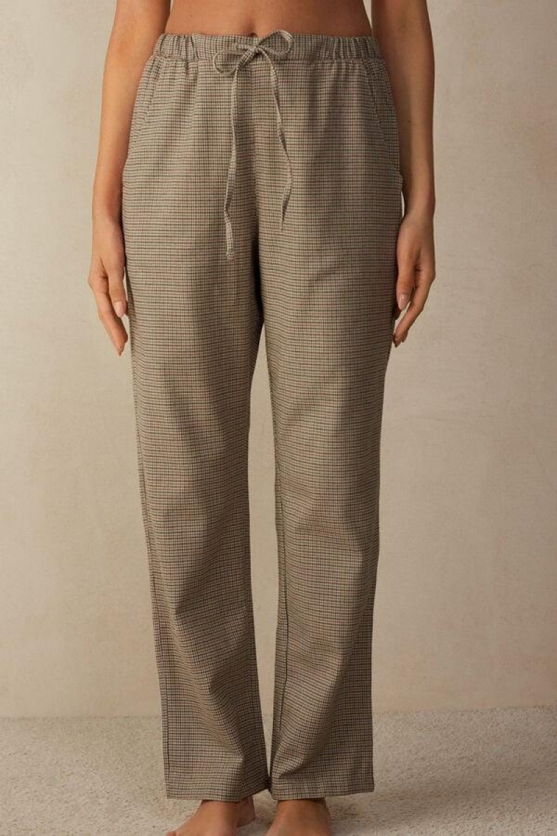 Intimissimi Slow and Cozy Brushed Cloth Pants Pyjamas Dame Beige | DK3995GL