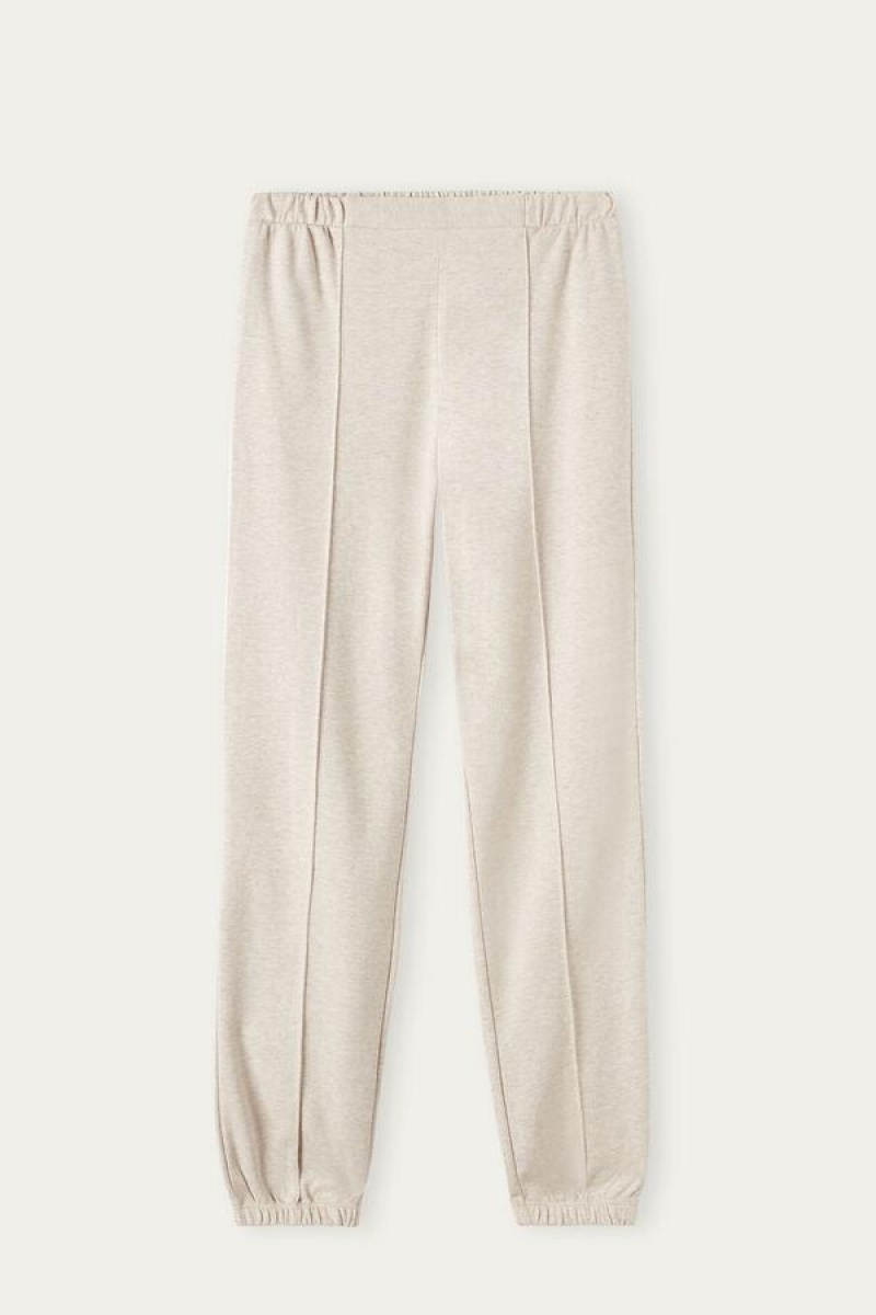 Intimissimi Slow and Cozy Pants in Warm Bomulds Pyjamas Dame Beige | DK3989EX