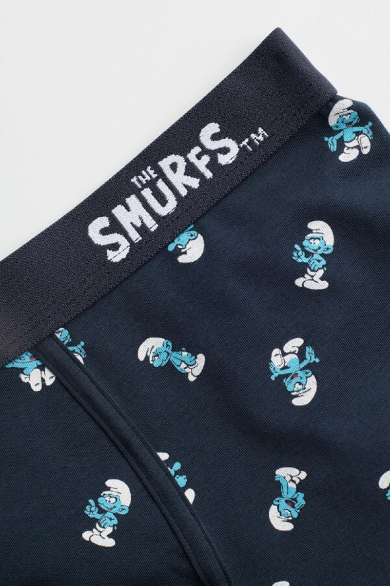 Intimissimi Smurf in Stretch Supima® Bomulds Boxer Herre Blå | DK3409AP