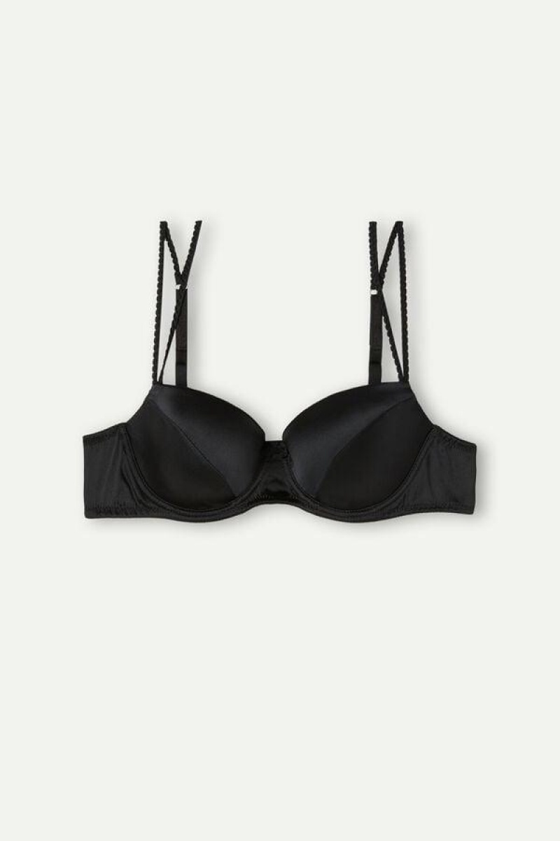 Intimissimi Sofia Balconette in Silk BH Dame Sort | DK5012PQ