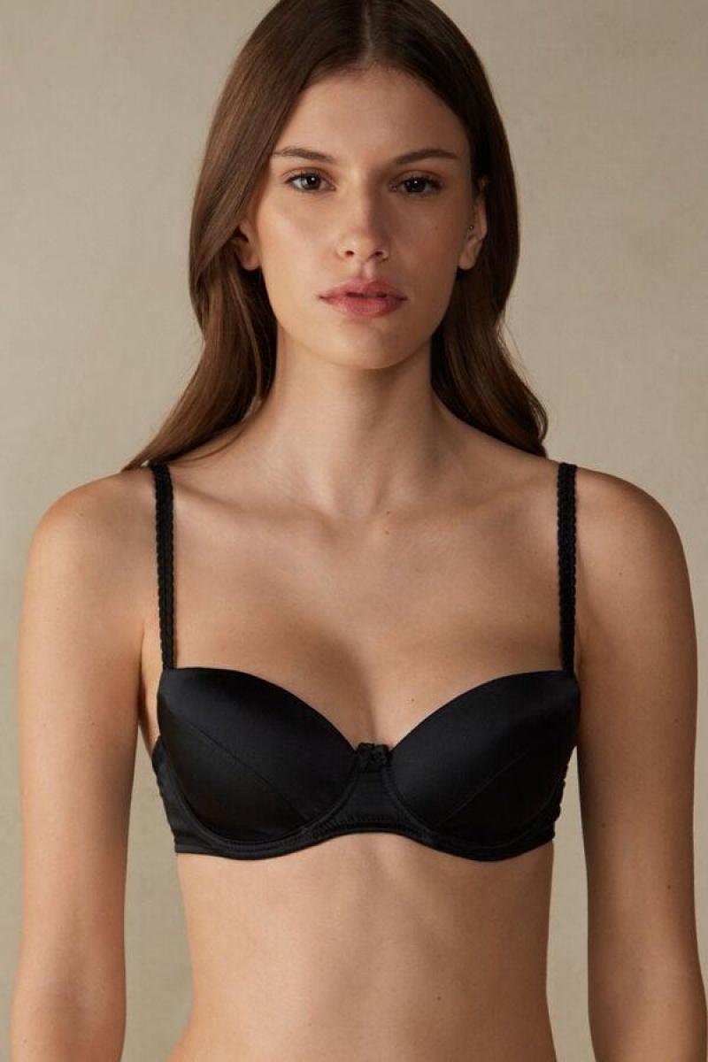 Intimissimi Sofia Balconette in Silk BH Dame Sort | DK5012PQ