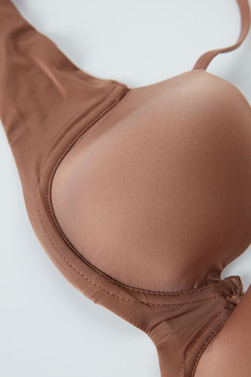 Intimissimi Sofia Balconette in Ultralight Microfiber BH Dame Mørkebeige | DK5010SO