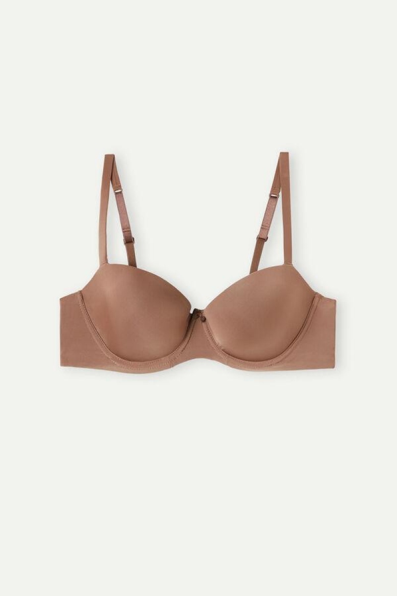 Intimissimi Sofia Balconette in Ultralight Microfiber BH Dame Mørkebeige | DK4519AP