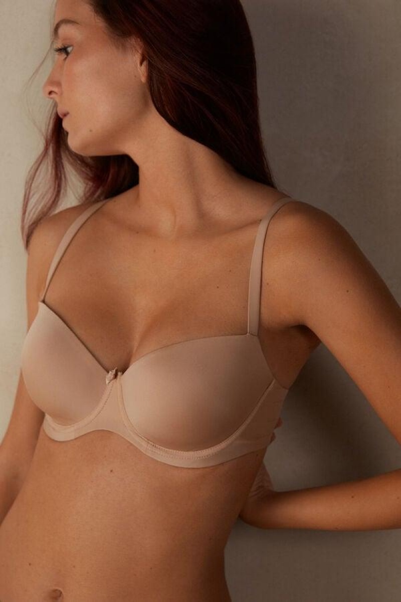 Intimissimi Sofia Balconette in Ultralight Microfiber BH Dame Beige | DK4493KI