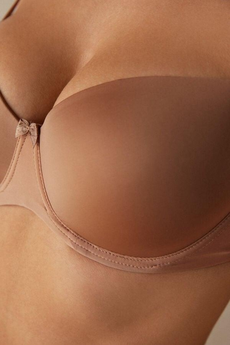 Intimissimi Sofia Balconette in Ultralight Microfiber BH Dame Beige | DK4995WY