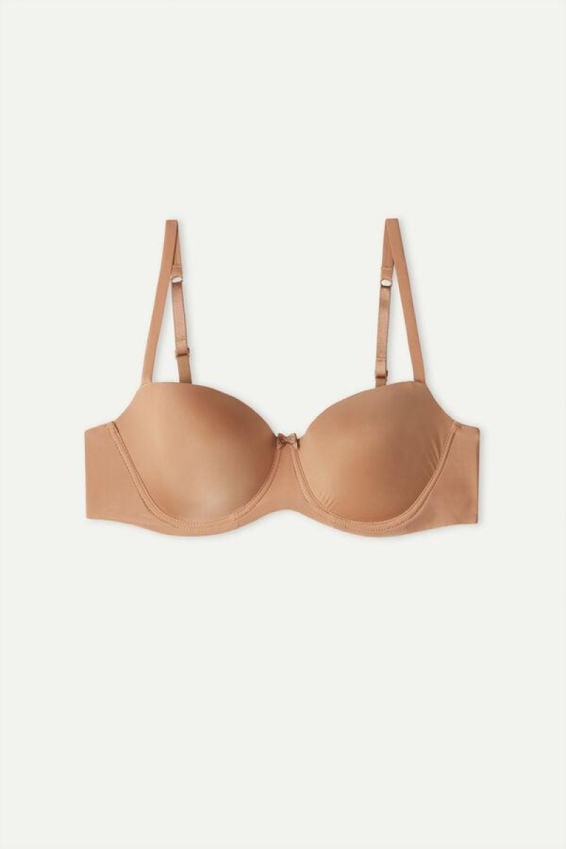 Intimissimi Sofia Balconette in Ultralight Microfiber BH Dame Beige | DK4995WY