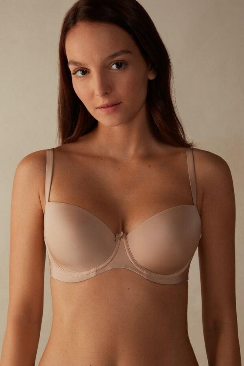 Intimissimi Sofia Balconette in Ultralight Microfiber BH Dame Beige | DK4991YU