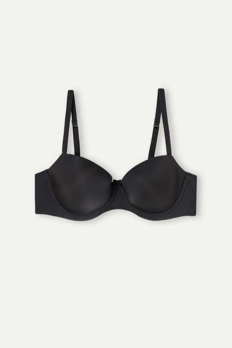 Intimissimi Sofia Balconette in Ultralight Microfiber BH Dame Sort | DK4990UT