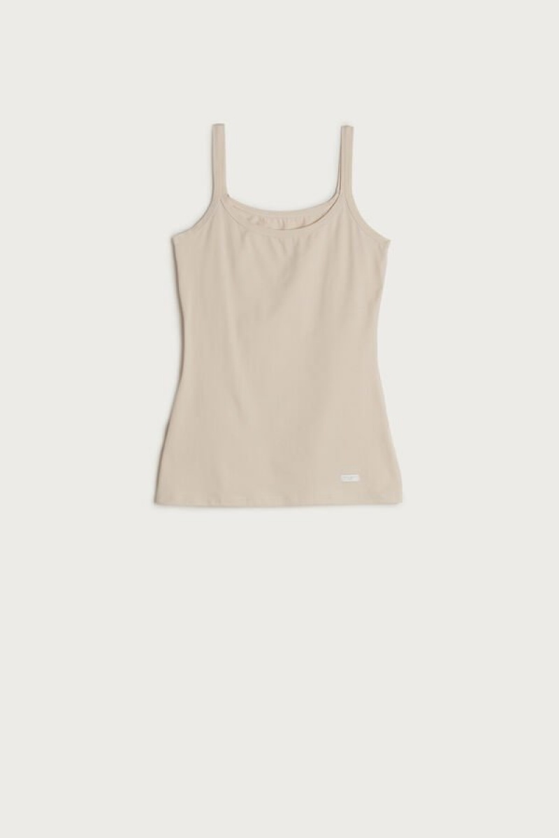 Intimissimi Spaghetti Páskové in Bomulds Tank Top Dame Lyserød | DK4388LH