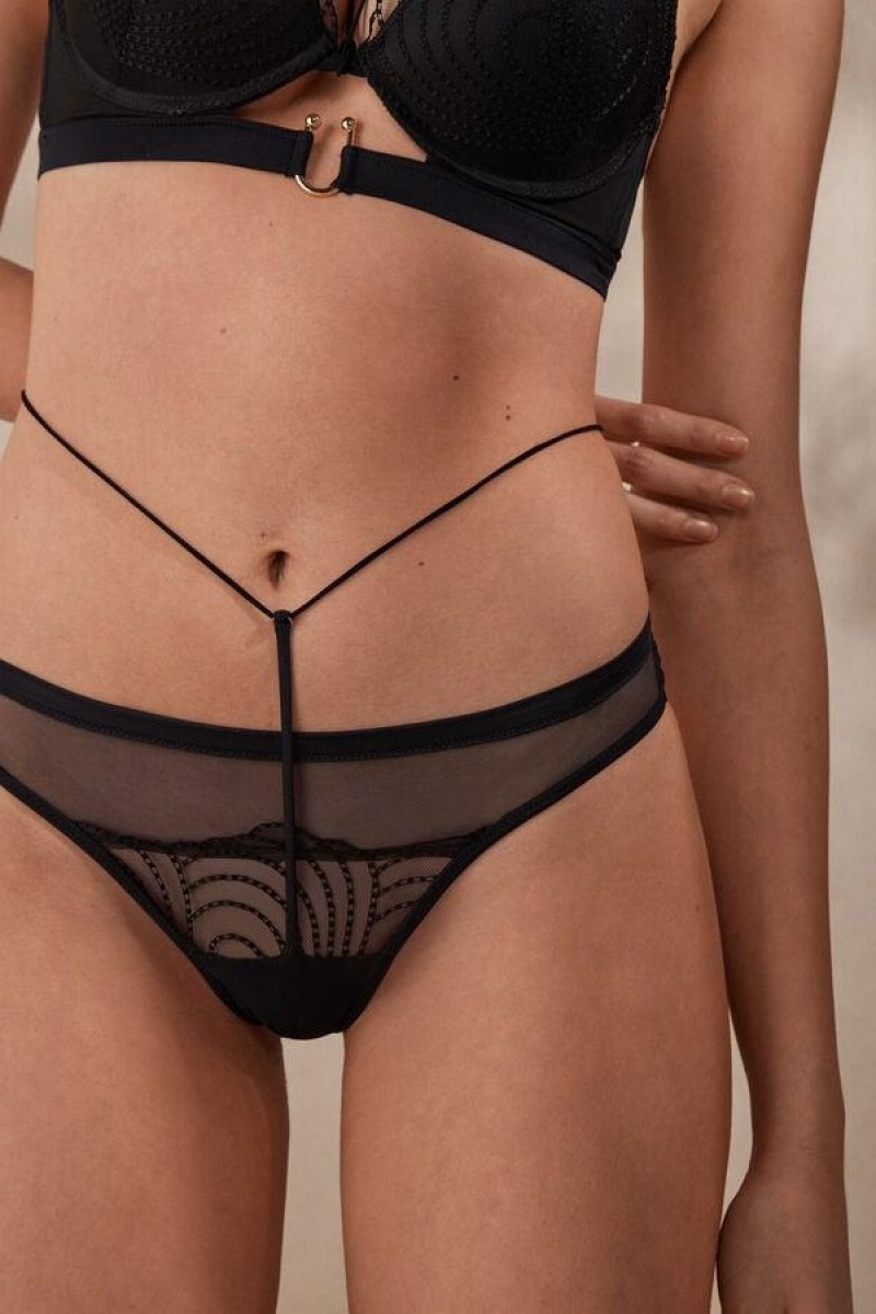 Intimissimi Steal the Show High Rise Brazilian Trusser Dame Sort | DK3559HK