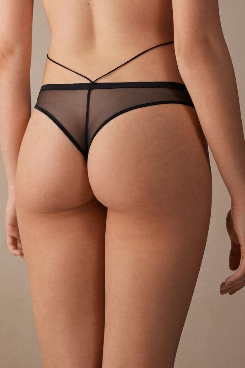 Intimissimi Steal the Show High Rise Brazilian Trusser Dame Sort | DK3559HK