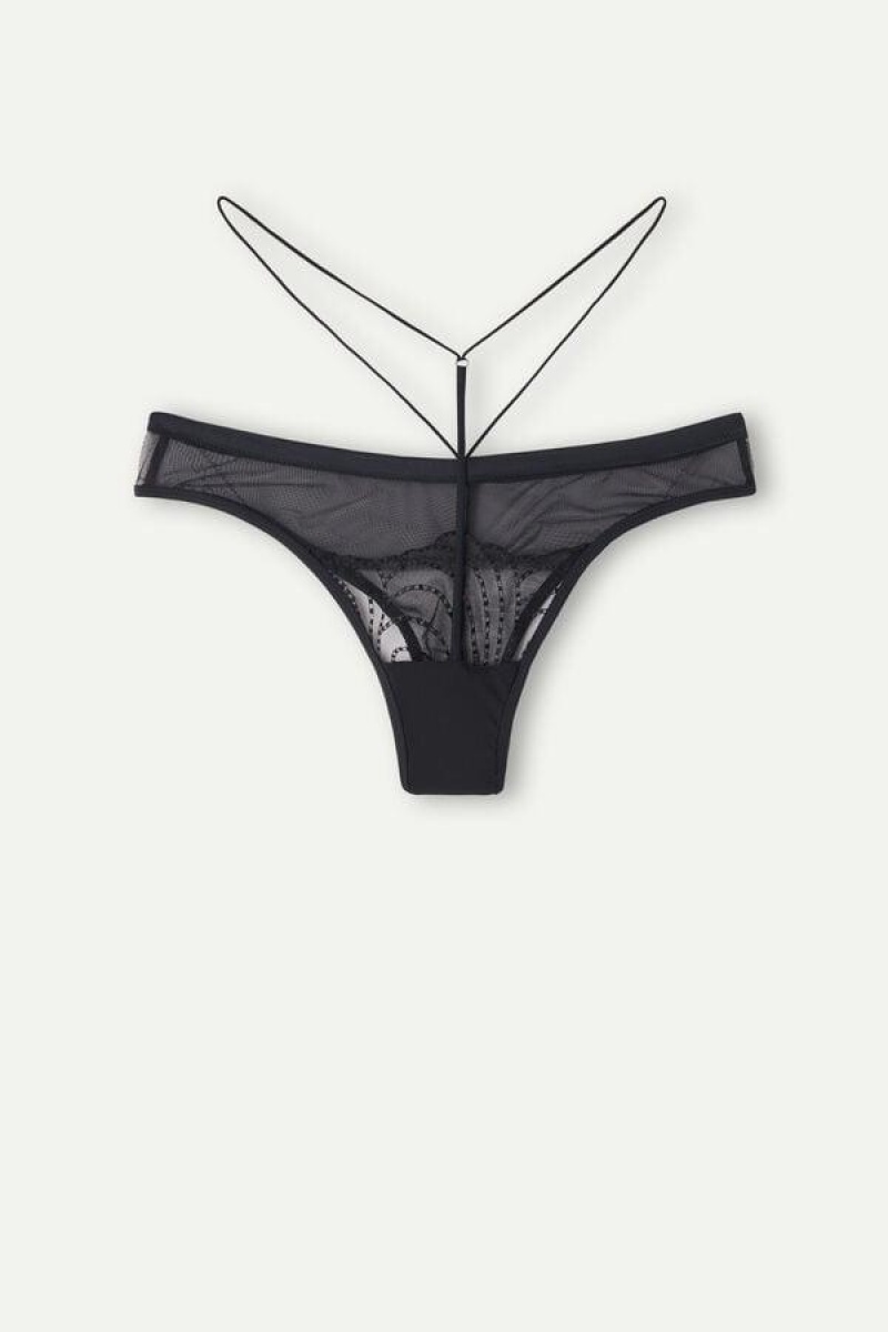 Intimissimi Steal the Show High Rise Brazilian Trusser Dame Sort | DK3559HK