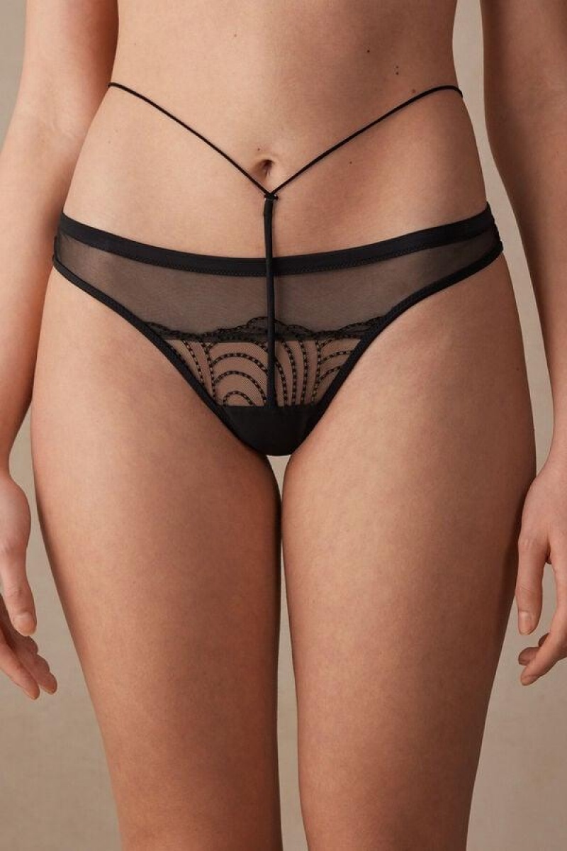 Intimissimi Steal the Show High Rise Brazilian Trusser Dame Sort | DK3559HK