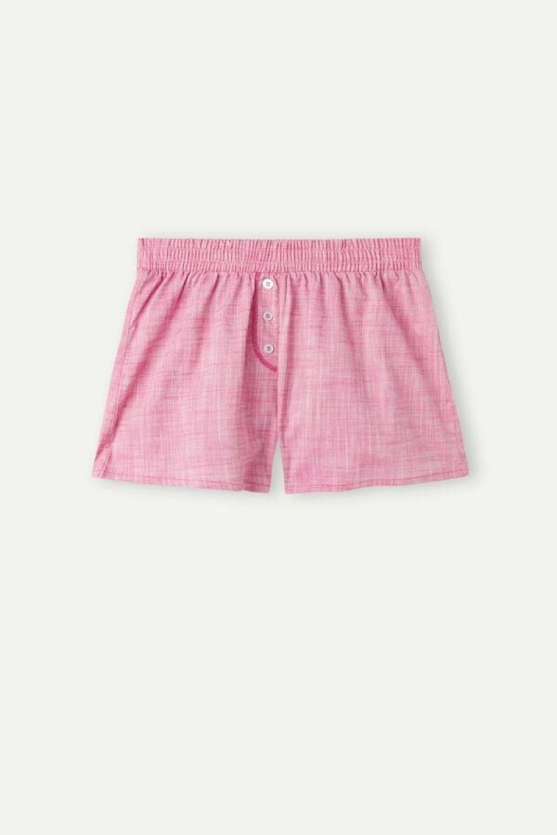 Intimissimi Strawberry Milkshake Shorts in Bomulds Cloth Pyjamas Dame Lyserød | DK4090YU