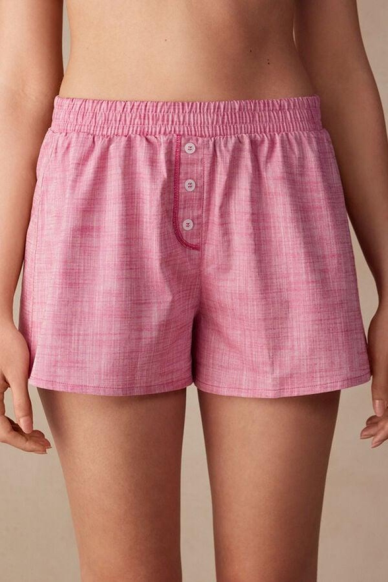 Intimissimi Strawberry Milkshake Shorts in Bomulds Cloth Pyjamas Dame Lyserød | DK4090YU