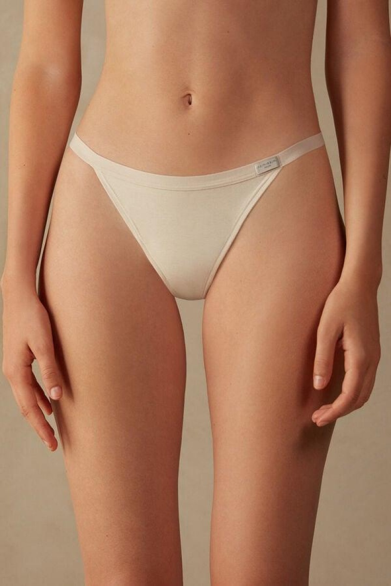 Intimissimi String Thong in Bomulds Trusser Dame Lyserød | DK3778YU