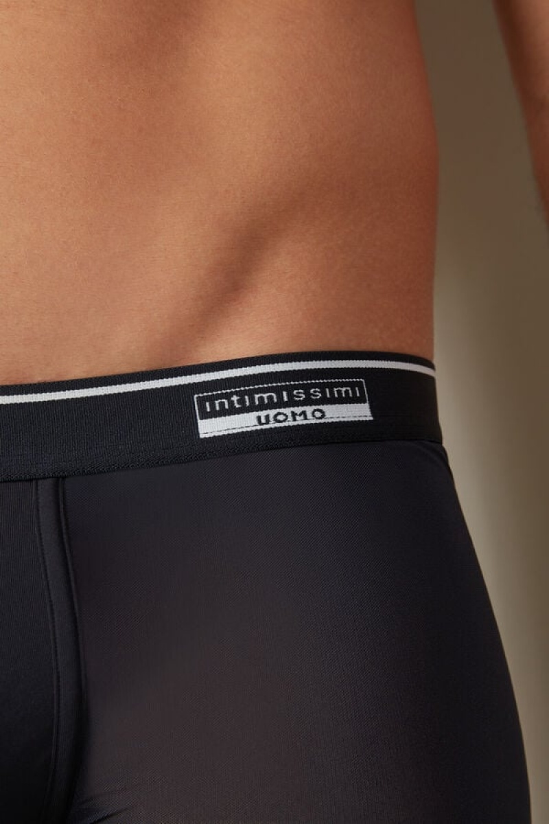 Intimissimi Super Fresh Micro-mesh Boxer Herre Blå | DK3462PQ