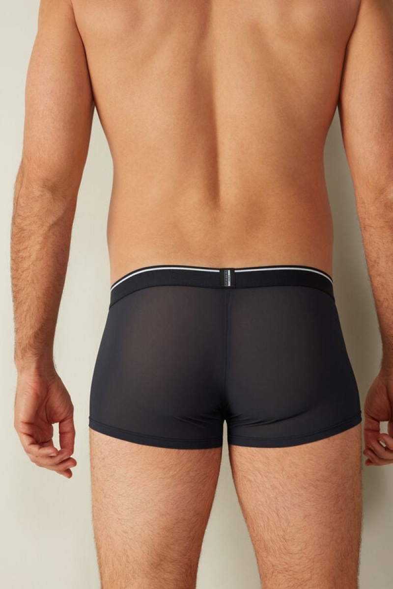 Intimissimi Super Fresh Micro-mesh Boxer Herre Blå | DK3462PQ