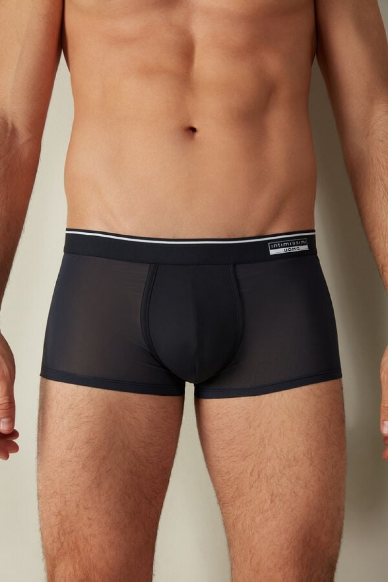 Intimissimi Super Fresh Micro-mesh Boxer Herre Blå | DK3462PQ