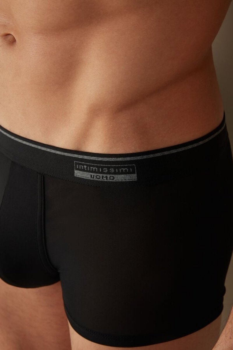 Intimissimi Super Fresh Micro-mesh Boxer Herre Sort | DK3461AP