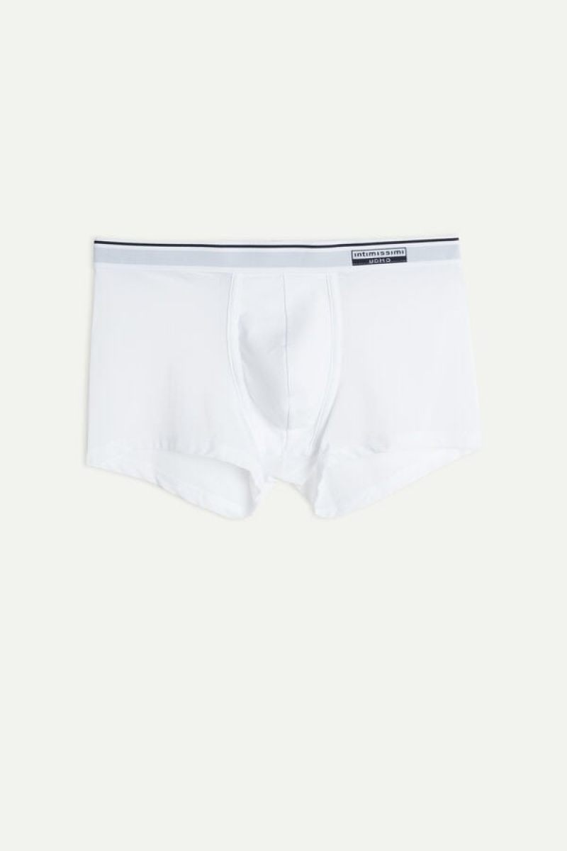 Intimissimi Super Fresh Micro-mesh Boxer Herre Hvide | DK3460SO