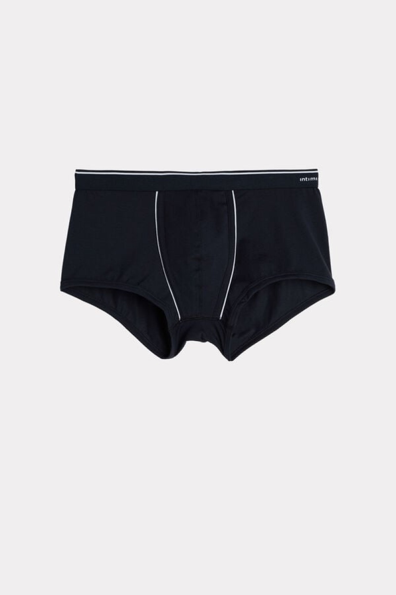 Intimissimi Supima® Bomulds Boxer Herre Blå Hvide | DK3458FM