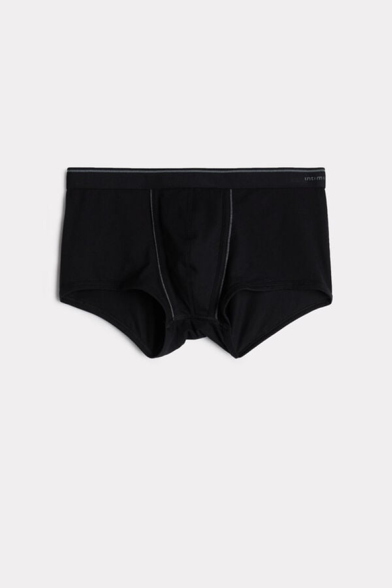 Intimissimi Supima® Bomulds Boxer Herre Sort Dyb Grå | DK3459DN