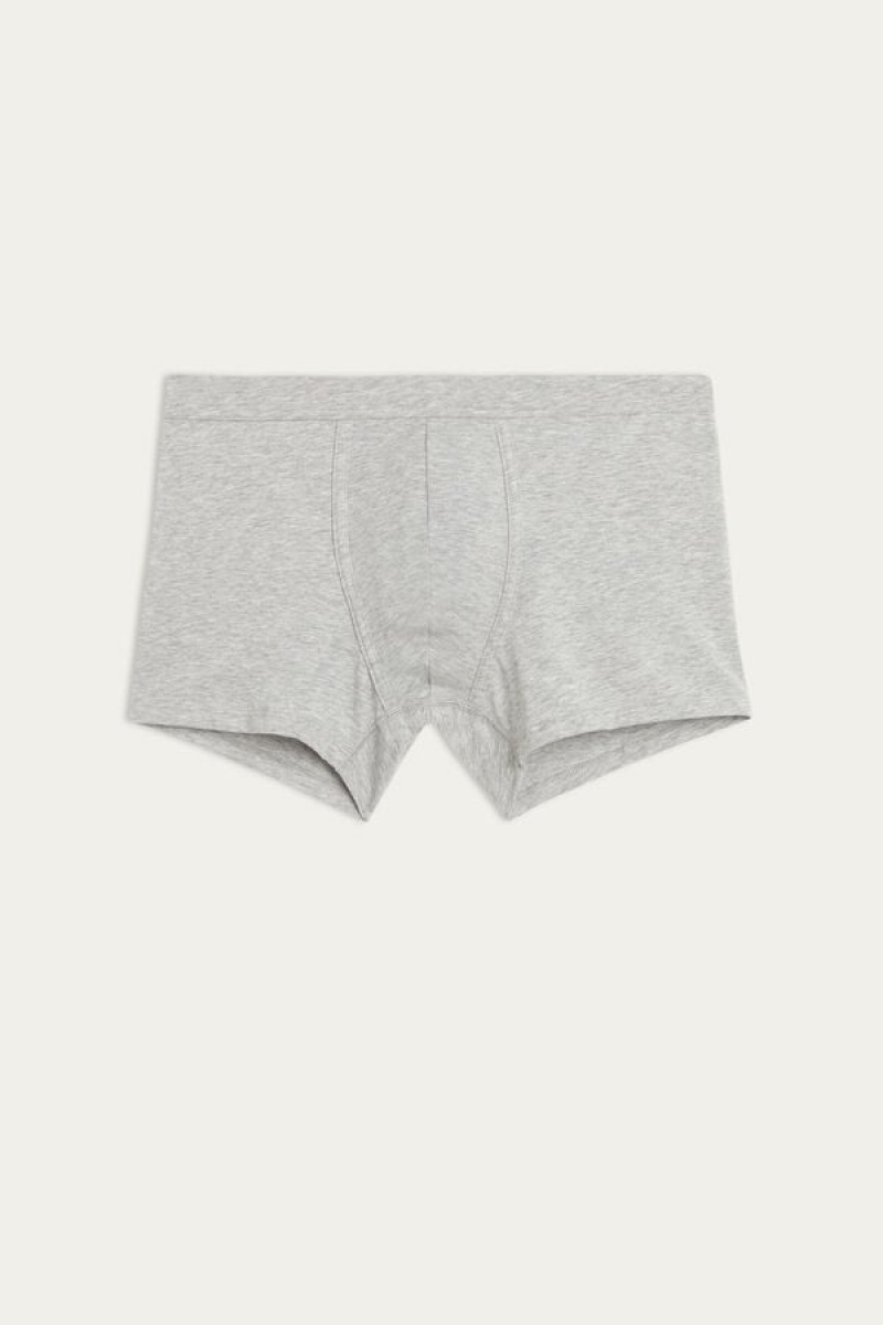 Intimissimi Supima® Bomulds Loose Fit Boxer Herre Lysegrå | DK3456HK