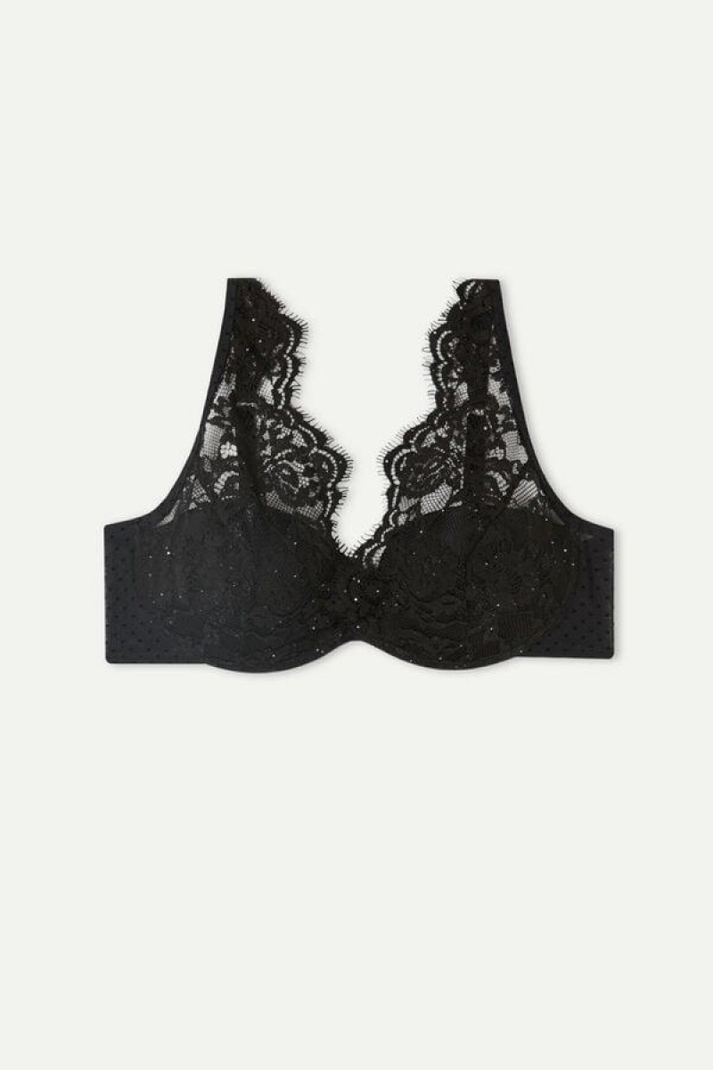 Intimissimi Time to Shine Elena Balconette BH Dame Sort | DK5018RW