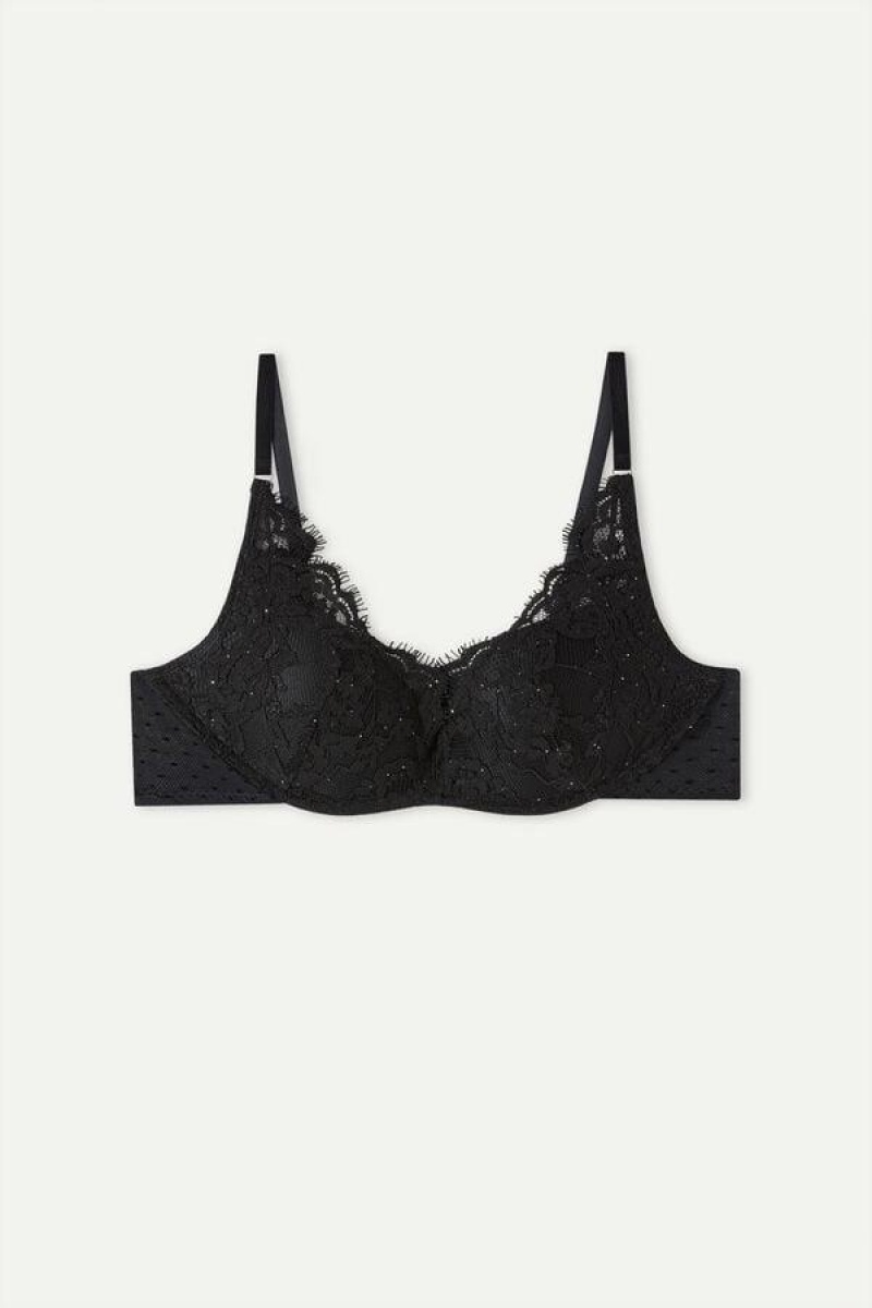 Intimissimi Time to Shine Gioia Super Push-up BH Dame Sort | DK4763OR