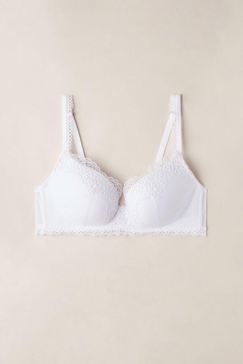 Intimissimi Timeless Simplicity Adele Triangle BH Dame Hvide | DK4913OR