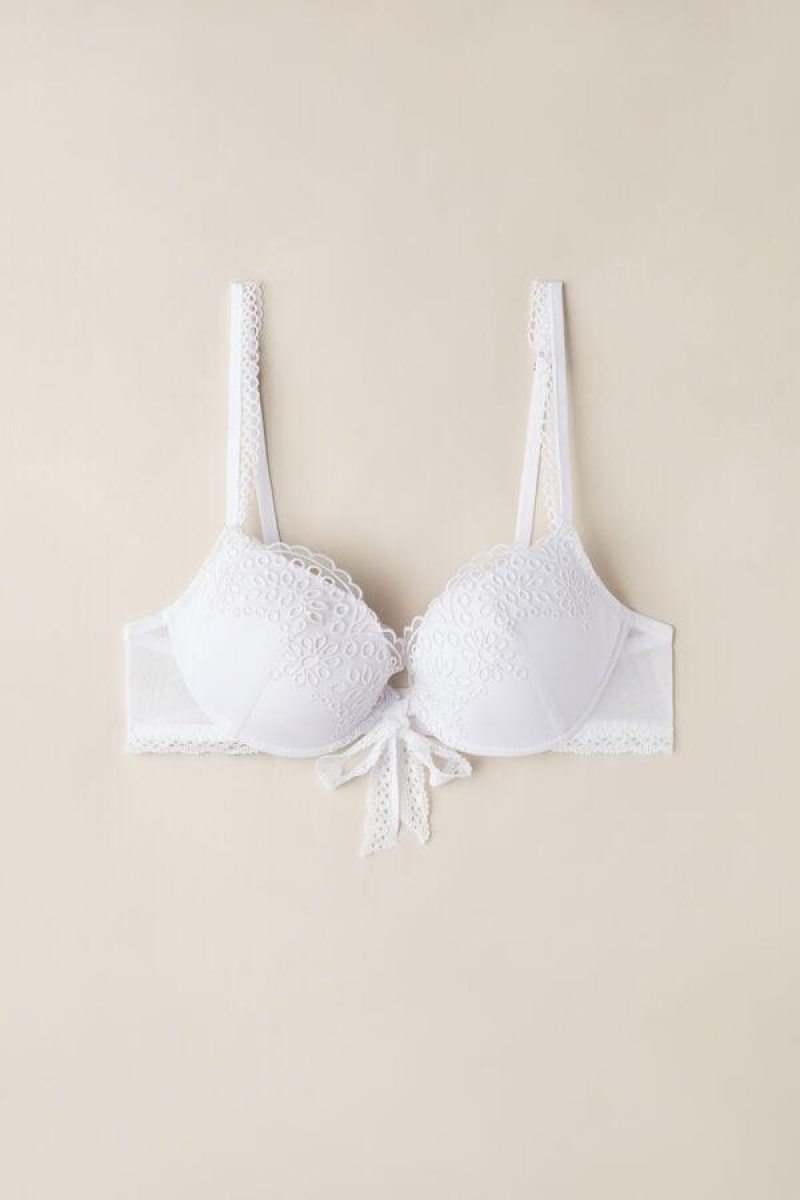 Intimissimi Timeless Simplicity Bellissima Push-up BH Dame Hvide | DK4785SO