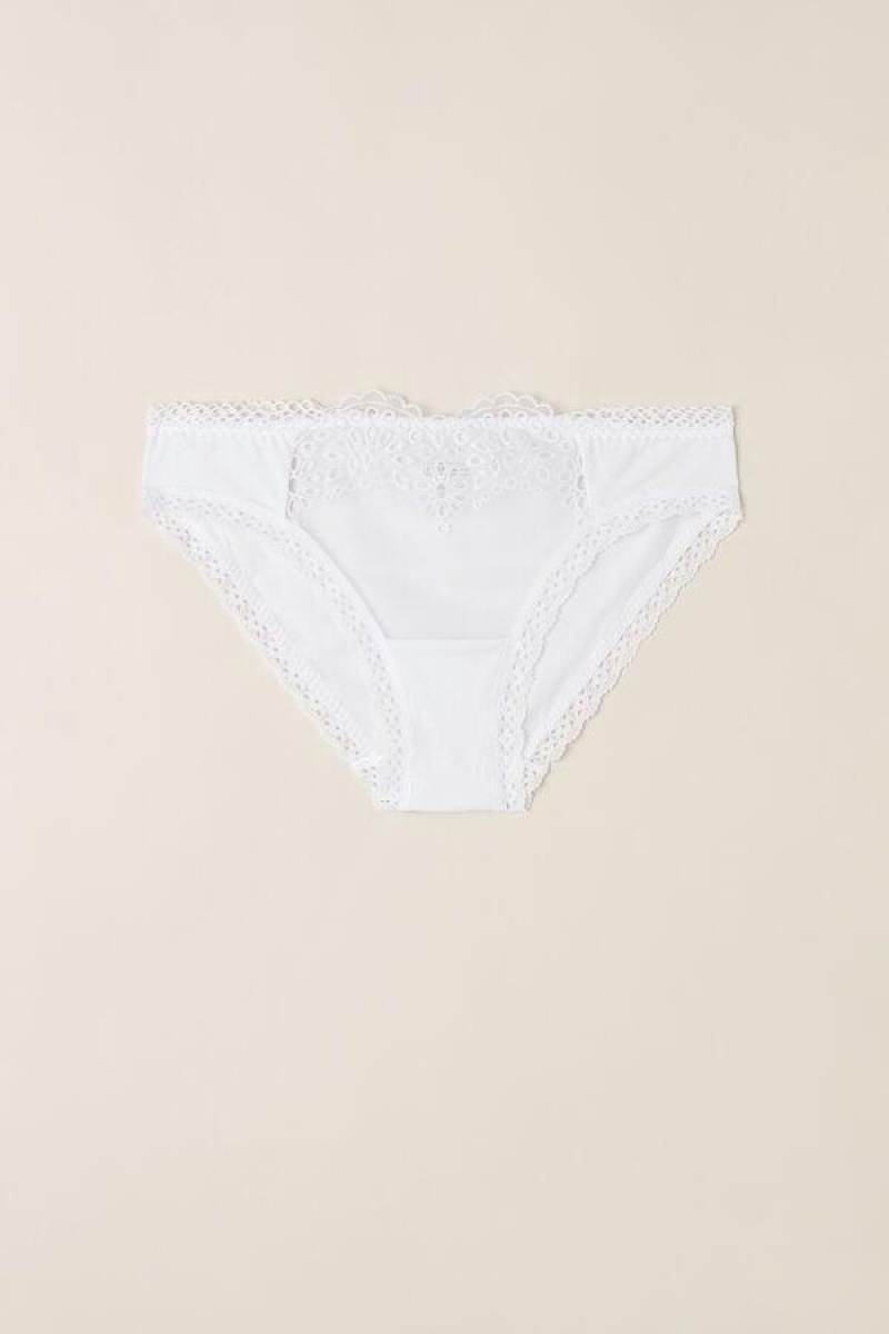 Intimissimi Timeless Simplicity Bomulds Trusser Dame Hvide | DK3708VD