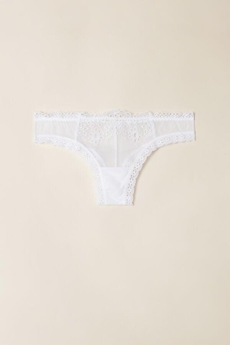 Intimissimi Timeless Simplicity Brazilian Trusser Dame Hvide | DK3599WY