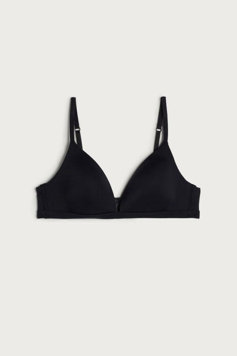 Intimissimi Tiziana Microfiber Triangle BH Dame Sort | DK4601GL