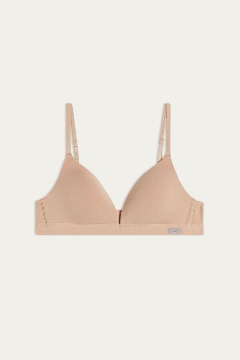 Intimissimi Tiziana Triangle in Bomulds BH Dame Beige | DK4630AP