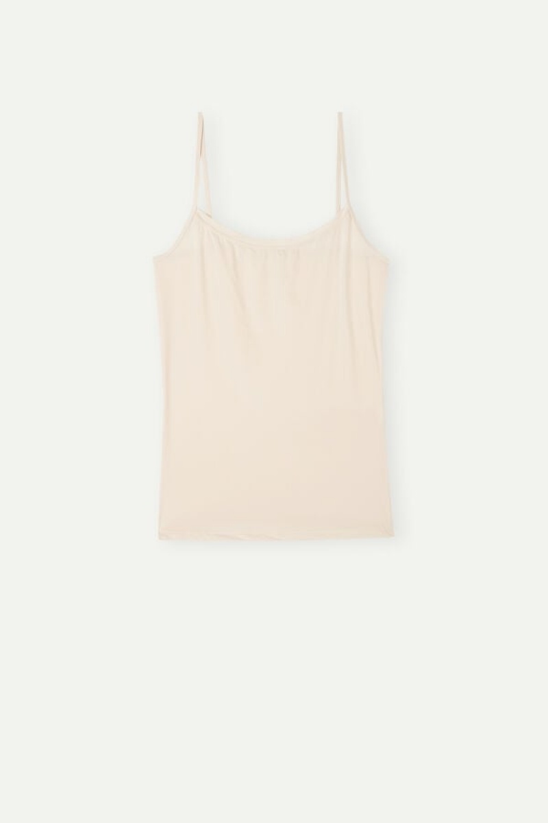 Intimissimi Ultralight Microfiber Tank Top Dame Lyserød | DK4289GL