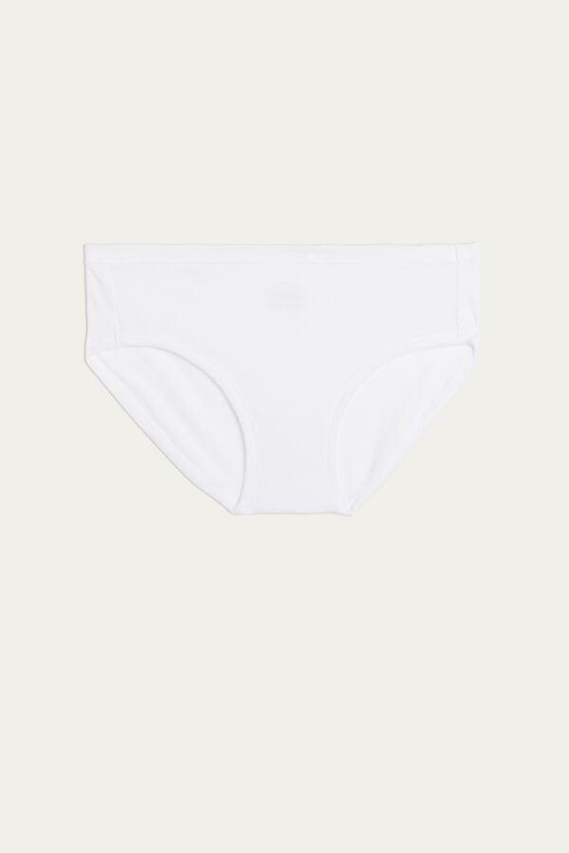 Intimissimi Ultralight Supima® Bomulds Briefs Trusser Dame Hvide | DK3621UT