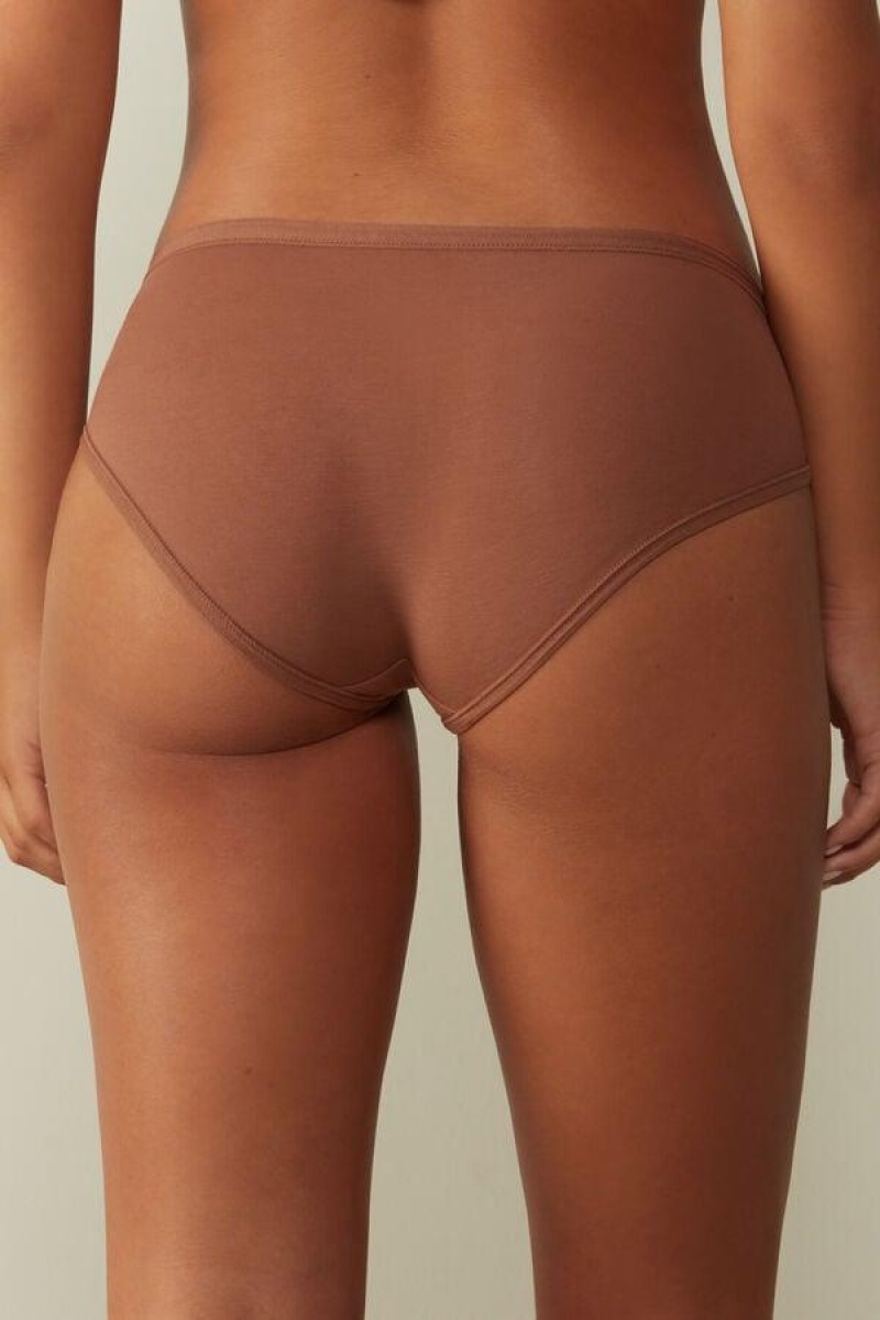 Intimissimi Ultralight Supima® Bomulds Briefs Trusser Dame Mørkebeige | DK3605CE